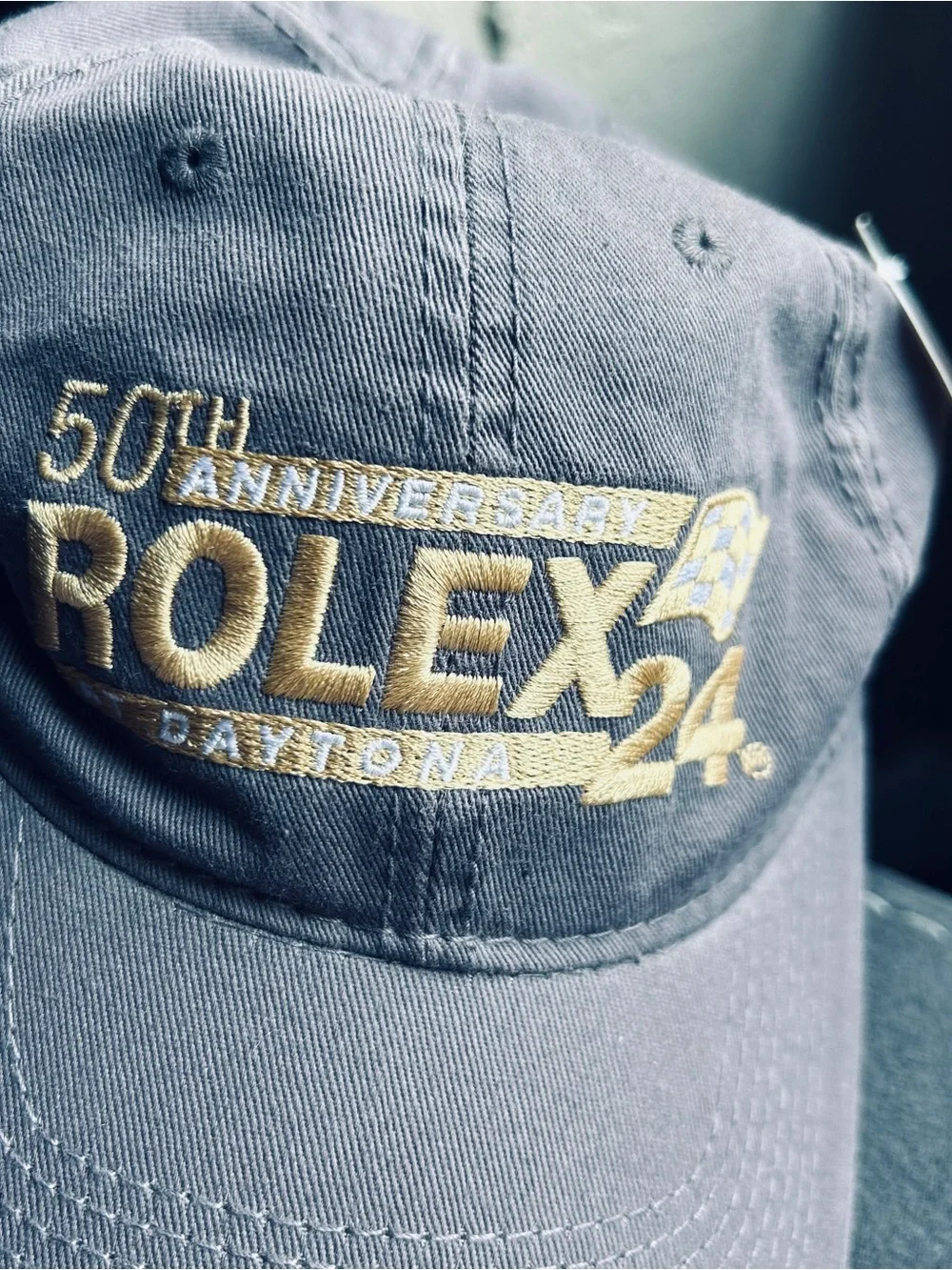 NWT Rolex 24 Gray Cap with Gold 50th Anniversary Embroidery - Picture 3 of 7